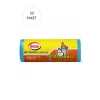 Büyük Boy Çöp Torbası 65 x 80 cm 10 Lu Rulo x 50 Paket = 500 Adet (Mavi)