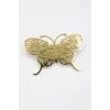 Çelik Kelebek Broş - Altın