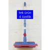 Çok Amaçlı Cam Silme Fırçası - Silikon Uçlu Çekçek - Tüy Toplayıcı Döner Başlıklı