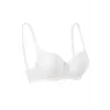 Destekli Slikonlu Düz Sütyen Beyaz