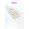 Dökme Cam Kum Boncuk (11/0) 2 mm - 60 Gram -  Parlak Beyaz - BNC065