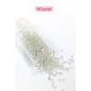 Dökme Cam Kum Boncuk (8/0) 3 mm - 60 Gram - Şeffaf Gümüş - BNC201