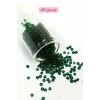 Dökme Cam Kum Boncuk (8/0) 3 mm - 60 Gram - Şeffaf Koyu Yeşil - BNC196