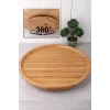Dönerli Bambu Sunum Tabağı 30 Cm Royaleks-DS3030