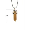 Dumanlı Kuvars Doğal Taşı Zincirli El Yapımı Kolye Uç: 3 cm Zincir: 20 cm Kutulu