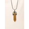 Dumanlı Kuvars Doğal Taşı Zincirli El Yapımı Kolye Uç: 3 cm Zincir: 20 cm Kutulu