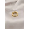 Gold Renk Metal Zincir Model Taşlı Kadın Yüzük