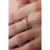 Gold Renk Zirkon Taşlı Kadın Yüzük