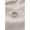 Gümüş Renk Metal Zincir Model Taşlı Kadın Yüzük