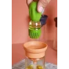Hazneli Silikon Uçlu Cam Yağdanlık Sirke Yağ Yumurta Ve Sos Fırçası Asorti