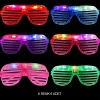 Işıklı Panjur Şeritli Led Parti Gözlüğü 6 Renk 6’lı Set
