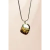 Jasper Doğal Taşı Zincirli El Yapımı Kolye Uç: 2 cm Zincir: 20 cm Kutulu