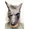 Kafaya Tam Geçmeli Lateks Mavi Gözlü Dişli Ağzı Açık Kurt Maskesi