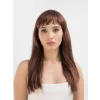 Kahve Renk Uzun Düz Parti Peruğu - Uzun Kahverengi Peruk