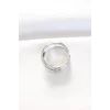Kalın Silver Renk Ayarlanabilir Yüzük