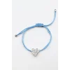 Kalp İp Bileklik - Turkuaz