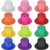 Karışık Renk Simli Silindir Parti Şapkaları (12 Adet)