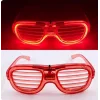 Kırmızı Led Işıklı Parti Gözlüğü - Neon Glow Şerit Gözlük 3 Modlu