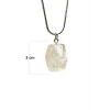 Kuvars Doğal Taşı Zincirli El Yapımı Kolye Uç: 2 cm Zincir: 20 cm Kutulu