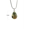 Labradorit Doğal Taşı Zincirli El Yapımı Kolye Uç: 2 cm Zincir: 20 cm Kutulu