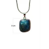 Lapis Lazuri Doğal Taşı Zincirli El Yapımı Kolye Uç: 2 cm Zincir: 20 cm Kutulu