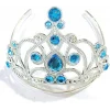 Mavi Taşlı Elsa Çocuk Tacı Prenses Tacı Kraliçe Tacı 16x14 Cm
