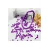 Mor Renk 4 mm Yaklaşık 1100 adet / 100 gram Cam Boncuk Oya Yazma Bileklik ve Kolye