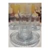 Müge 6lı Cam Çay Tabağı Çay Tabak Altlığı Royaleks-TG-2023
