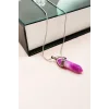 Pembe Akit Doğal Taşı Zincirli El Yapımı Tasarımlı Kolye Uç: 3,5 cm Zincir: 20 cm Kutulu