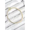 Pirinç Charm Zirkon Taşlı Taç Model Gold Renk Kadın Bileklik