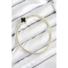 Pirinç Charm Zirkon Taşlı Yonca Model Gold Renk Kadın Bileklik