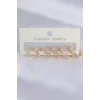 Pirinç Gold Renk Kalp Model Küpe Seti