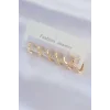 Pirinç Gold Renk Kalp Model Küpe Seti