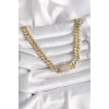 Pirinç Gold Renk VIP Exclusive Seri Gurmet Model Kadın Kolye
