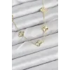 Pirinç Gold Renk Yonca Kadın Kolye