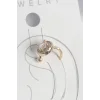 Pirinç Gold Renk Zirkon Taşlı Kadın Kıkırdak Küpe