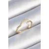 Pirinç Gold Renk Zirkon Taşlı Kadın Yüzük
