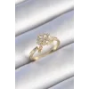 Pirinç Gold Renk Zirkon Taşlı Kadın Yüzük