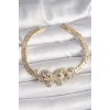 Pirinç Gold Renk Zirkon Taşlı Kelebek Model Kadın Bileklik