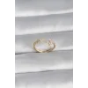 Pirinç Gold Renk Zirkon Taşlı Kelebek Model Kadın Yüzük