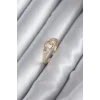 Pirinç Gold Renk Zirkon Taşlı Yılan Model Kadın Yüzük