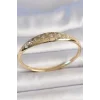 Pirinç Gold Renk Zirkon Taşlı Yıldız İşlemeli Kadın Kelepçe