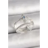 Pirinç Gümüş Renk Zirkon Taşlı Ayarlanabilir Model Kadın Yüzük