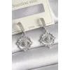 Pirinç Gümüş Renk Zirkon Taşlı Göz Model Kadın Küpe