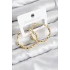 Pirinç Halka Model Gold Renk Kadın Küpe