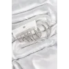 Pirinç Halka Model Gümüş Renk Kadın Set Küpe