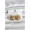 Pirinç Sarmal Gold Renk Kadın Küpe