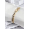 Pirinç VIP Seri Gold Renk Arpa Model Kadın Bileklik