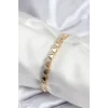 Pirinç VIP Seri Gold Renk Sıralı Üçgen Model Kadın Bileklik