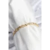 Pirinç VIP Seri Gold Renk Zincir Model Kalpli Zirkon Taşlı Kadın Bileklik